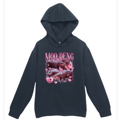 Cute I Love Moo Deng Baby Hippo Moo Deng I Heart Moo Deng Urban Pullover Hoodie