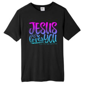 Christian I Love Jesus But I Cuss A Little Tall Fusion ChromaSoft Performance T-Shirt