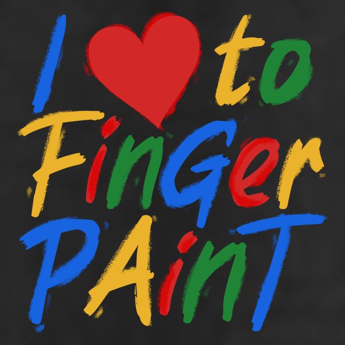 Cute I Love To Finger Paint 7 Panel Mesh Trucker Snapback Hat