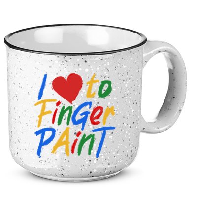 Cute I Love To Finger Paint 15oz Campfire Ceramic Mug