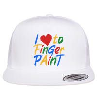 Cute I Love To Finger Paint Flatbill Hat