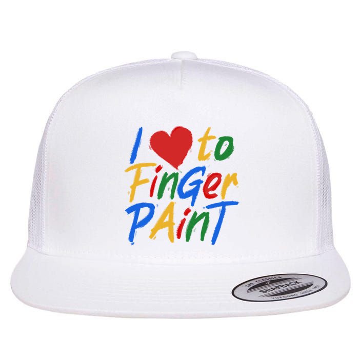 Cute I Love To Finger Paint Flatbill Hat