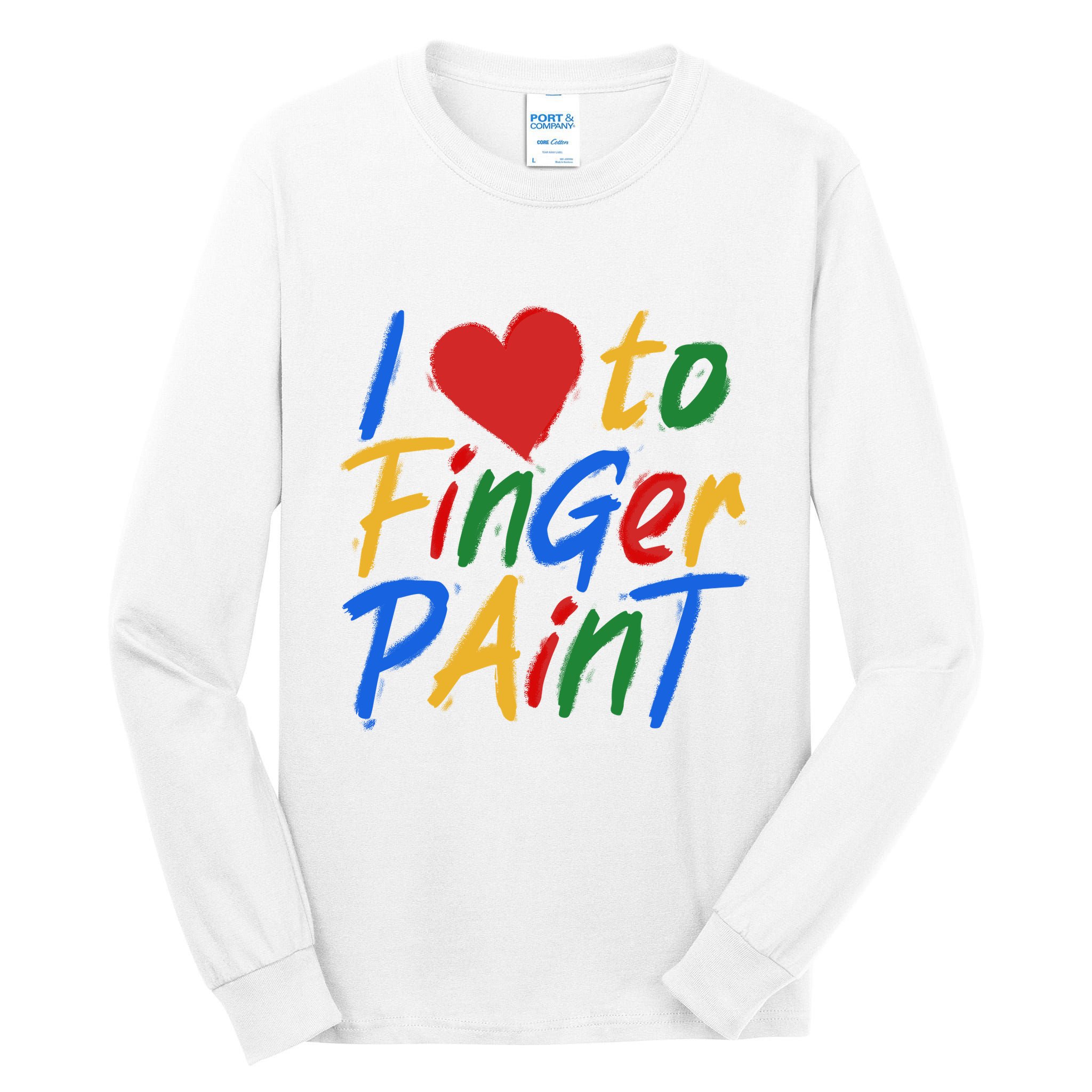 Cute I Love To Finger Paint Tall Long Sleeve T-Shirt