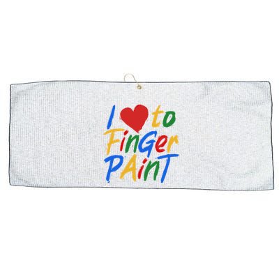 Cute I Love To Finger Paint Large Microfiber Waffle Golf Towel
