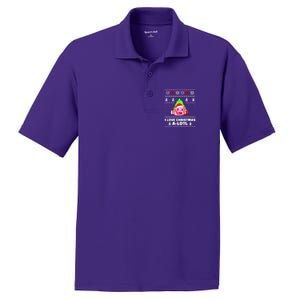 Cute I Love Christmas A Lotl Axolotl Funny Presents Ugly PosiCharge RacerMesh Polo