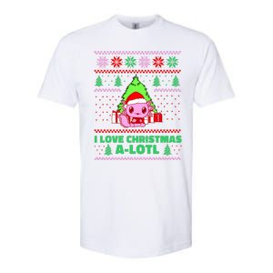 Cute I Love Christmas A Lotl Axolotl Funny Presents Ugly Softstyle CVC T-Shirt