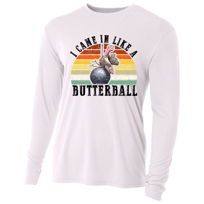 Came In Like A Butterball Funny Thanksgiving Cooling Performance Long Sleeve Crew