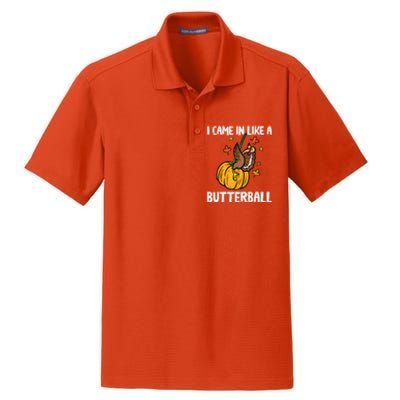 Came In Like A Butterball Funny Thanksgiving Women Dry Zone Grid Polo