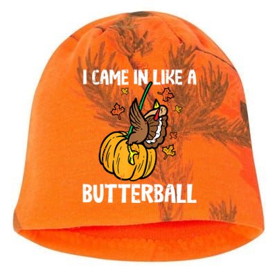 Came In Like A Butterball Funny Thanksgiving Women Kati - Camo Knit Beanie