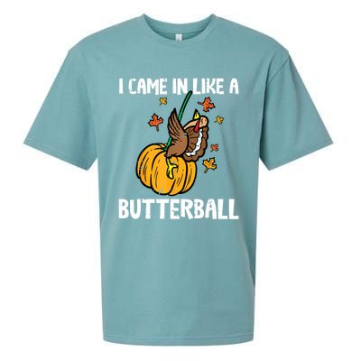 Came In Like A Butterball Funny Thanksgiving Women Sueded Cloud Jersey T-Shirt