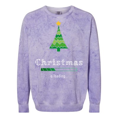 Christmas Is Loading Gift Christmas Tree Design Gift Christmas Gift Colorblast Crewneck Sweatshirt