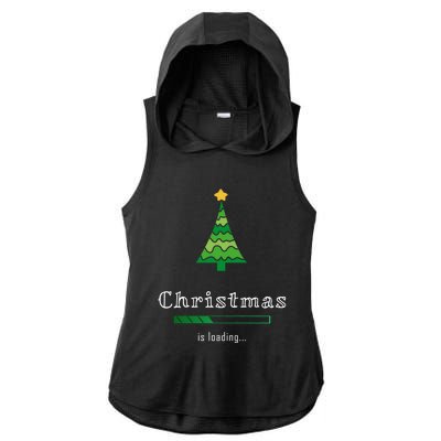 Christmas Is Loading Gift Christmas Tree Design Gift Christmas Gift Ladies PosiCharge Tri-Blend Wicking Draft Hoodie Tank