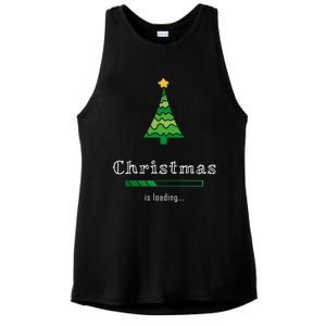 Christmas Is Loading Gift Christmas Tree Design Gift Christmas Gift Ladies PosiCharge Tri-Blend Wicking Tank