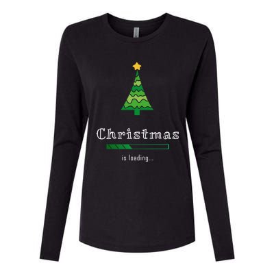 Christmas Is Loading Gift Christmas Tree Design Gift Christmas Gift Womens Cotton Relaxed Long Sleeve T-Shirt