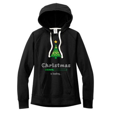 Christmas Is Loading Gift Christmas Tree Design Gift Christmas Gift Women's Fleece Hoodie