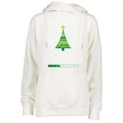 Christmas Is Loading Gift Christmas Tree Design Gift Christmas Gift Womens Funnel Neck Pullover Hood