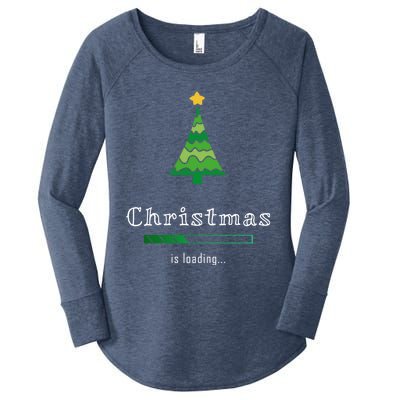 Christmas Is Loading Gift Christmas Tree Design Gift Christmas Gift Women's Perfect Tri Tunic Long Sleeve Shirt