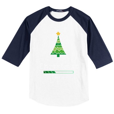 Christmas Is Loading Gift Christmas Tree Design Gift Christmas Gift Baseball Sleeve Shirt