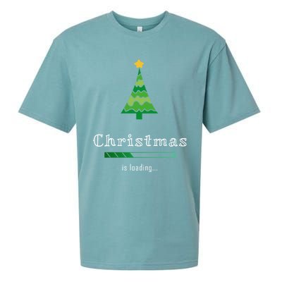 Christmas Is Loading Gift Christmas Tree Design Gift Christmas Gift Sueded Cloud Jersey T-Shirt