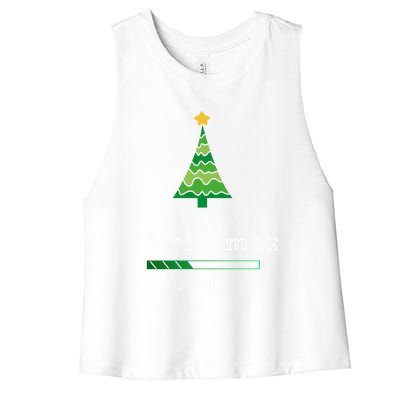 Christmas Is Loading Gift Christmas Tree Design Gift Christmas Gift Women's Racerback Cropped Tank