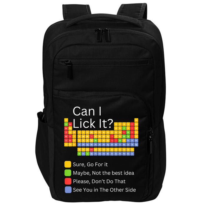 Can I Lick It Funny 100 Days Of School Periodic Table Impact Tech Backpack
