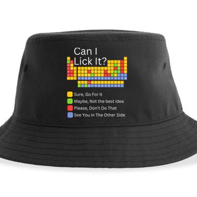 Can I Lick It Funny 100 Days Of School Periodic Table Sustainable Bucket Hat