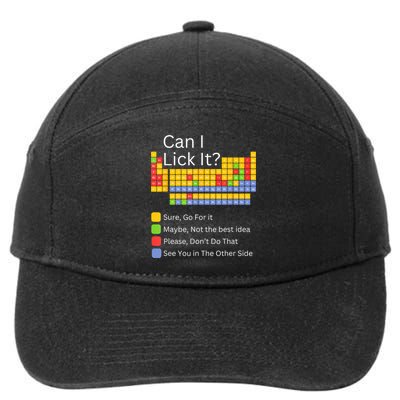Can I Lick It Funny 100 Days Of School Periodic Table 7-Panel Snapback Hat