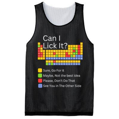 Can I Lick It Funny 100 Days Of School Periodic Table Mesh Reversible Basketball Jersey Tank
