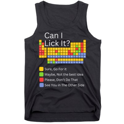 Can I Lick It Funny 100 Days Of School Periodic Table Tank Top