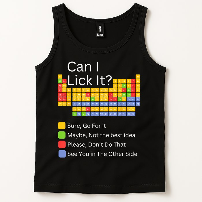 Can I Lick It Funny 100 Days Of School Periodic Table Tank Top