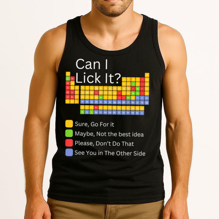 Can I Lick It Funny 100 Days Of School Periodic Table Tank Top