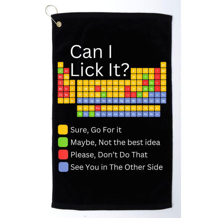 Can I Lick It Funny 100 Days Of School Periodic Table Golf Towel