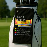Can I Lick It Funny 100 Days Of School Periodic Table Golf Towel