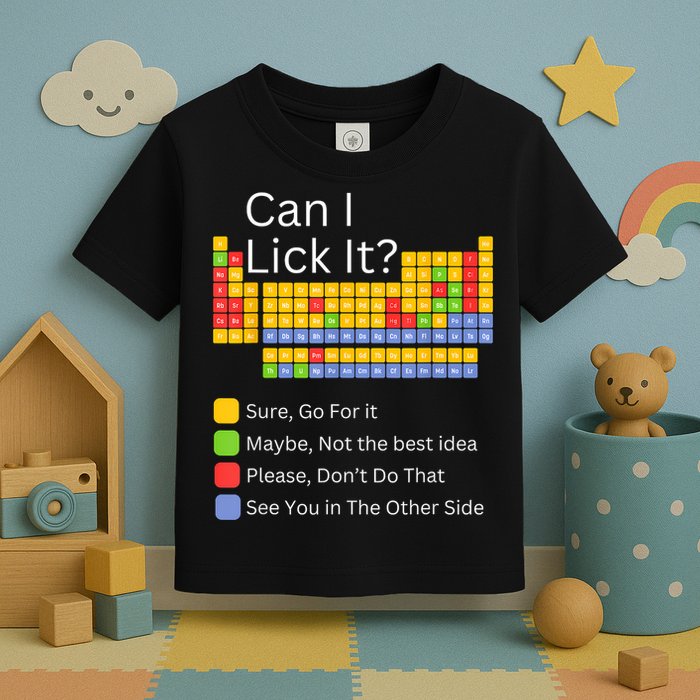 Can I Lick It Funny 100 Days Of School Periodic Table Toddler T-Shirt