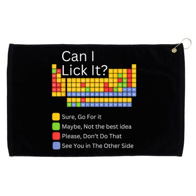 Can I Lick It Funny 100 Days Of School Periodic Table Grommeted Golf Towel