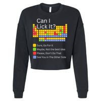 Can I Lick It Funny 100 Days Of School Periodic Table Cropped Pullover Crew