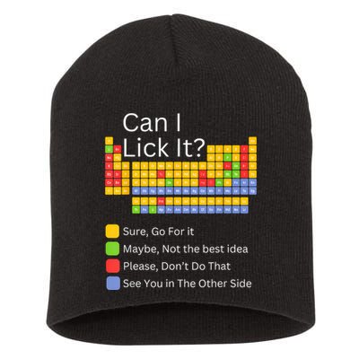 Can I Lick It Funny 100 Days Of School Periodic Table Short Acrylic Beanie