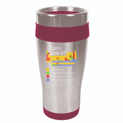 Can I Lick It Funny 100 Days Of School Periodic Table 16oz Travel Tumbler