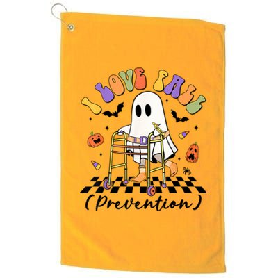 Cute I Love Fall Prevention Physical Therapy Ghost Halloween Platinum Collection Golf Towel