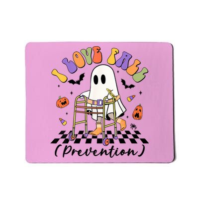 Cute I Love Fall Prevention Physical Therapy Ghost Halloween Mousepad