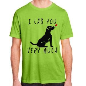 Cool I Lab You Very Much Valentine's Day Black Labrador Adult ChromaSoft Performance T-Shirt