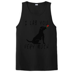 Cool I Lab You Very Much Valentine's Day Black Labrador PosiCharge Competitor Tank