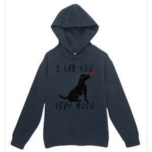 Cool I Lab You Very Much Valentine's Day Black Labrador Urban Pullover Hoodie