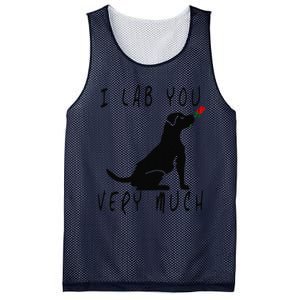 Cool I Lab You Very Much Valentine's Day Black Labrador Mesh Reversible Basketball Jersey Tank