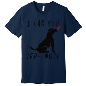 Cool I Lab You Very Much Valentine's Day Black Labrador Premium T-Shirt