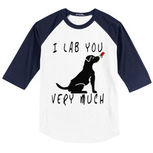 Cool I Lab You Very Much Valentine's Day Black Labrador Baseball Sleeve Shirt