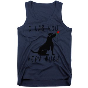 Cool I Lab You Very Much Valentine's Day Black Labrador Tank Top