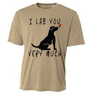 Cool I Lab You Very Much Valentine's Day Black Labrador Cooling Performance Crew T-Shirt