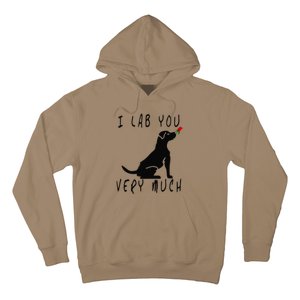 Cool I Lab You Very Much Valentine's Day Black Labrador Hoodie