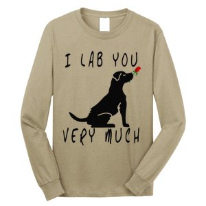 Cool I Lab You Very Much Valentine's Day Black Labrador Long Sleeve Shirt